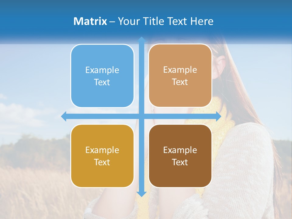 A Woman Blowing Her Nose In A Field PowerPoint Template