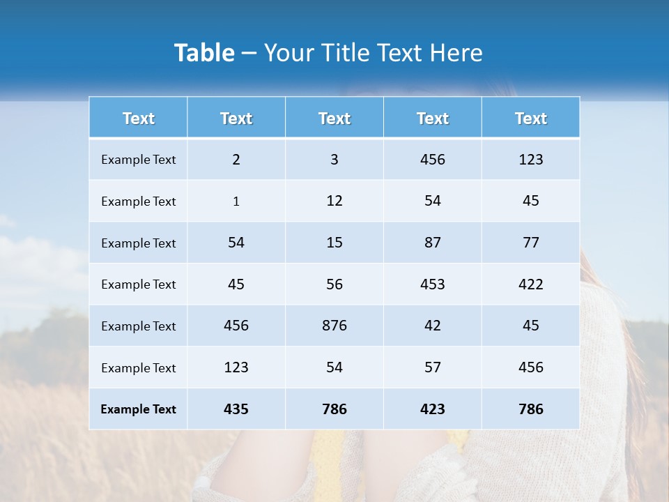 A Woman Blowing Her Nose In A Field PowerPoint Template