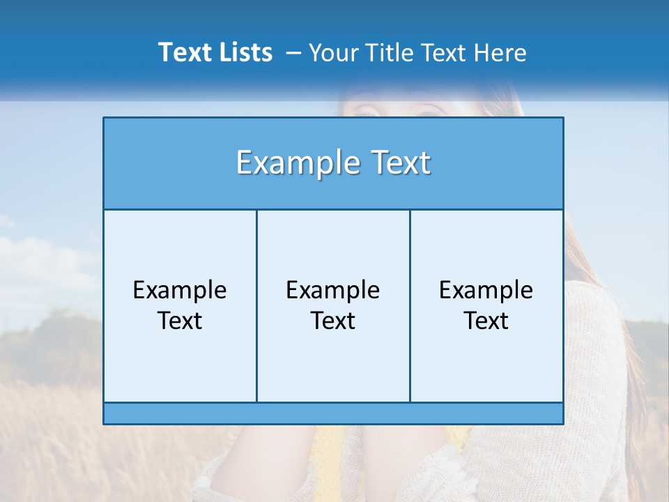 A Woman Blowing Her Nose In A Field PowerPoint Template
