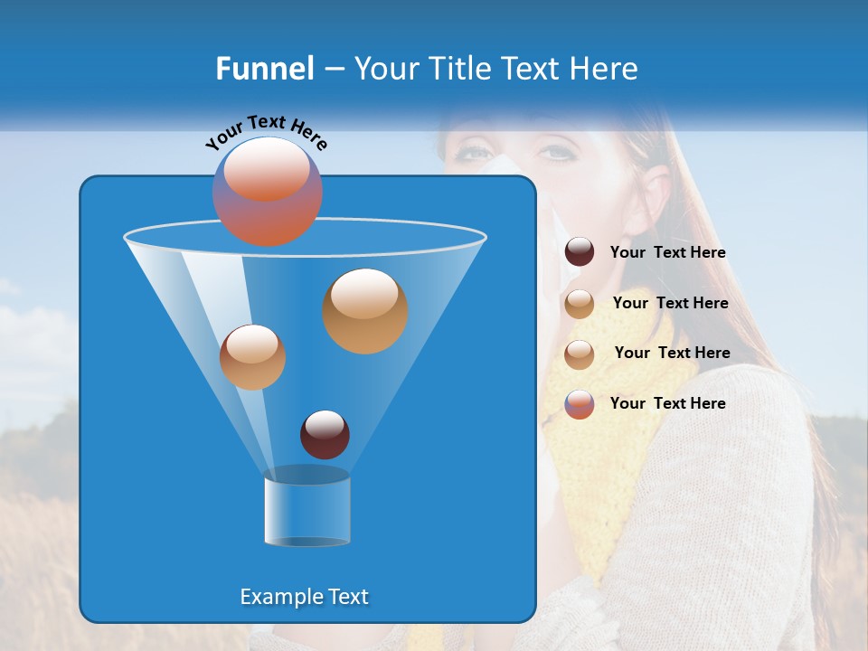 A Woman Blowing Her Nose In A Field PowerPoint Template