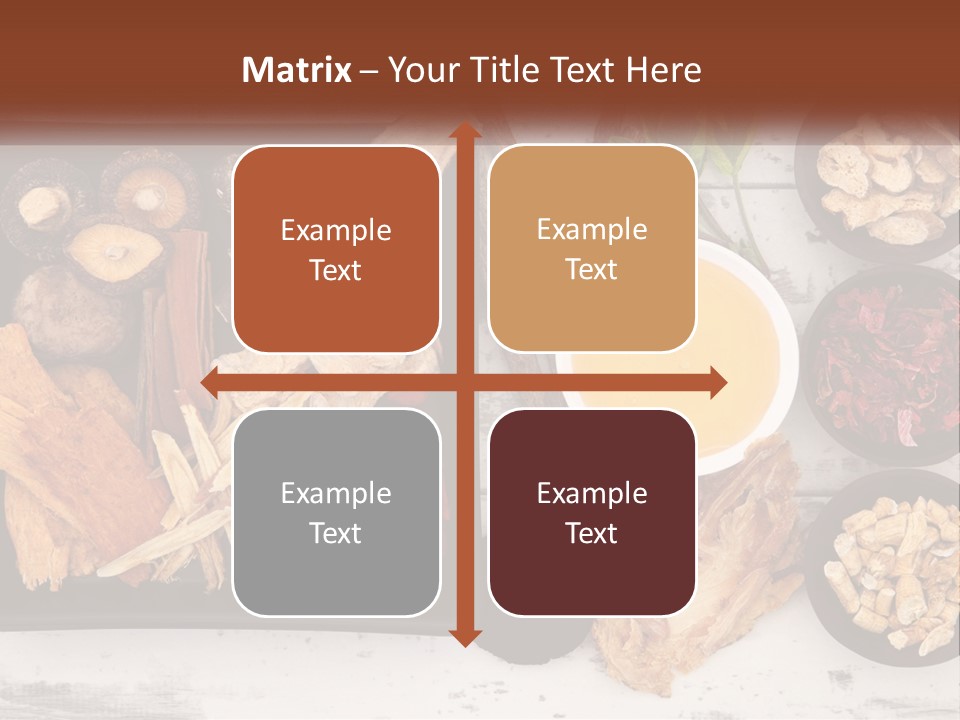 A Variety Of Foods Are Displayed In Bowls On A Table PowerPoint Template