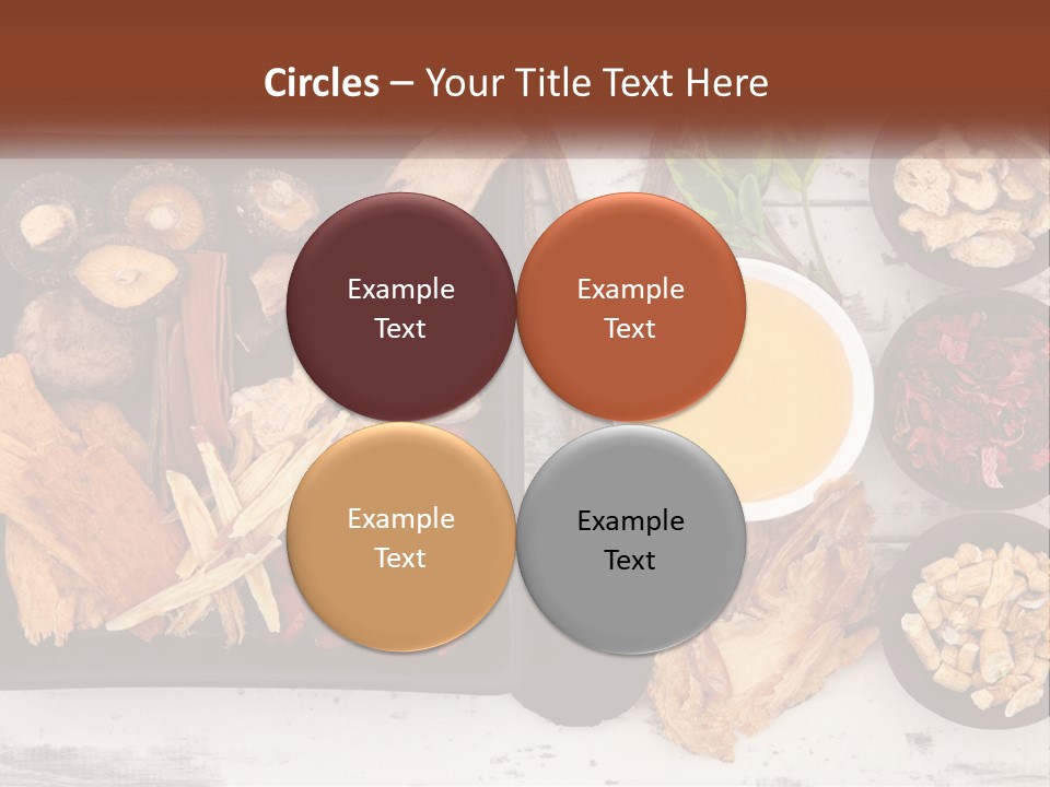 A Variety Of Foods Are Displayed In Bowls On A Table PowerPoint Template