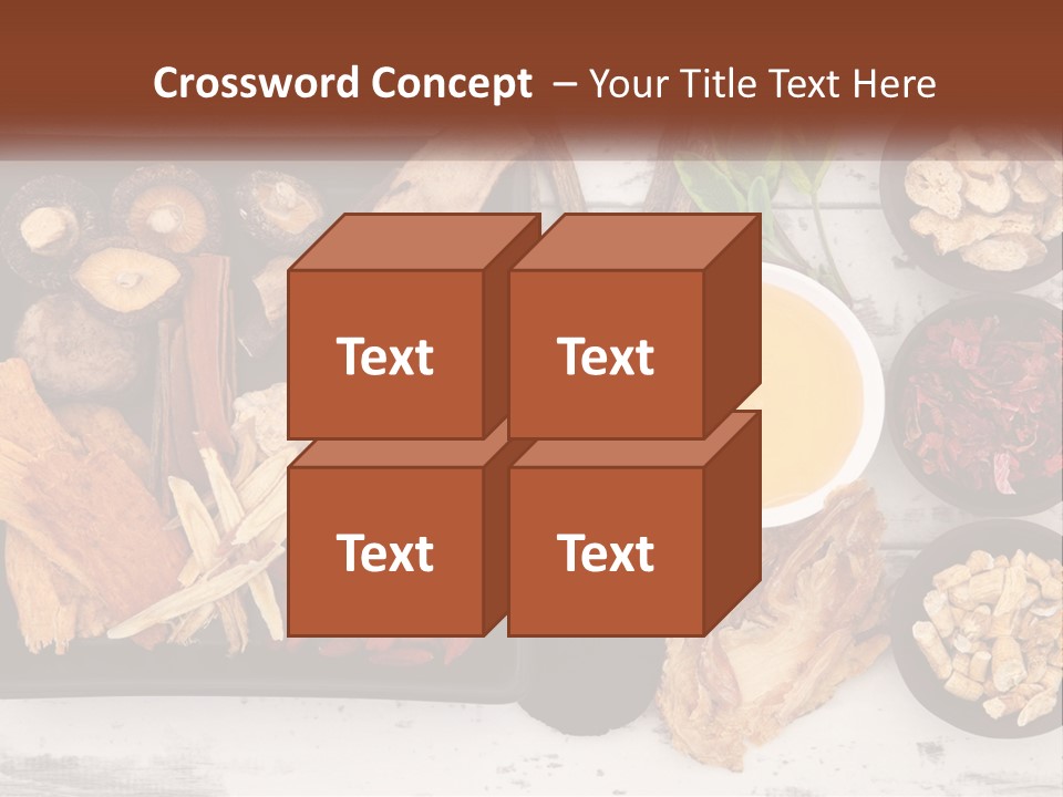 A Variety Of Foods Are Displayed In Bowls On A Table PowerPoint Template