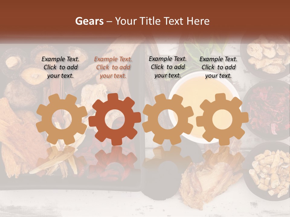 A Variety Of Foods Are Displayed In Bowls On A Table PowerPoint Template