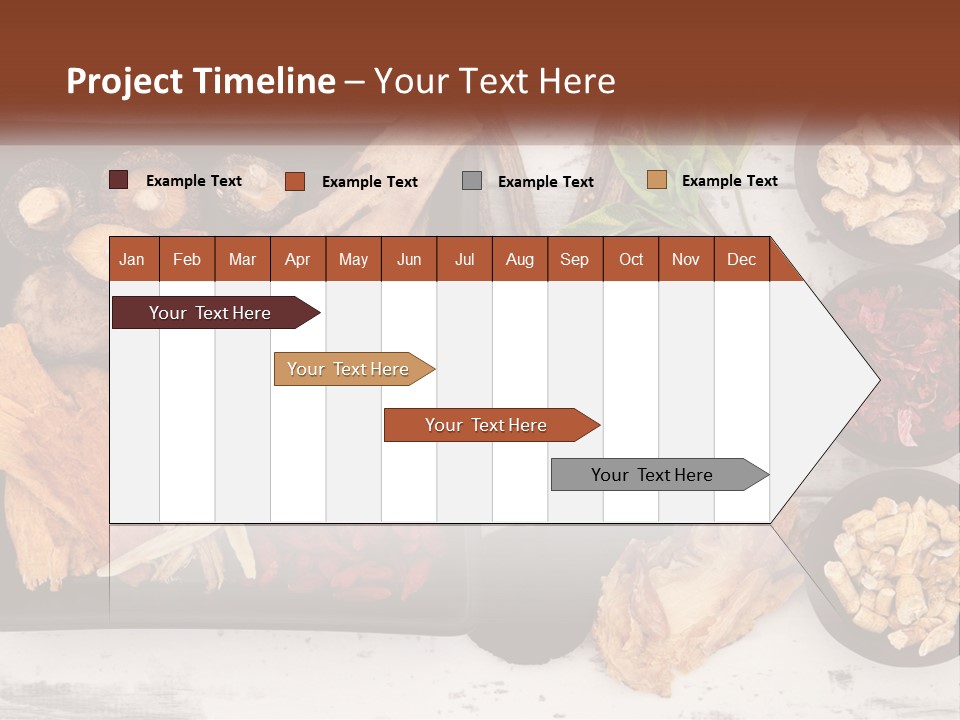 A Variety Of Foods Are Displayed In Bowls On A Table PowerPoint Template