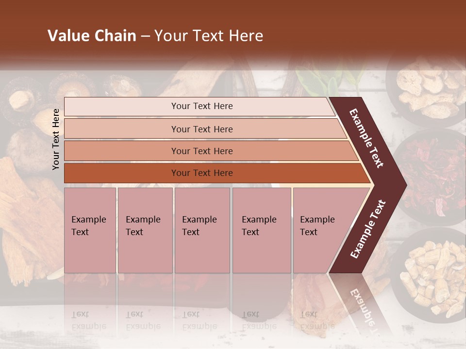 A Variety Of Foods Are Displayed In Bowls On A Table PowerPoint Template
