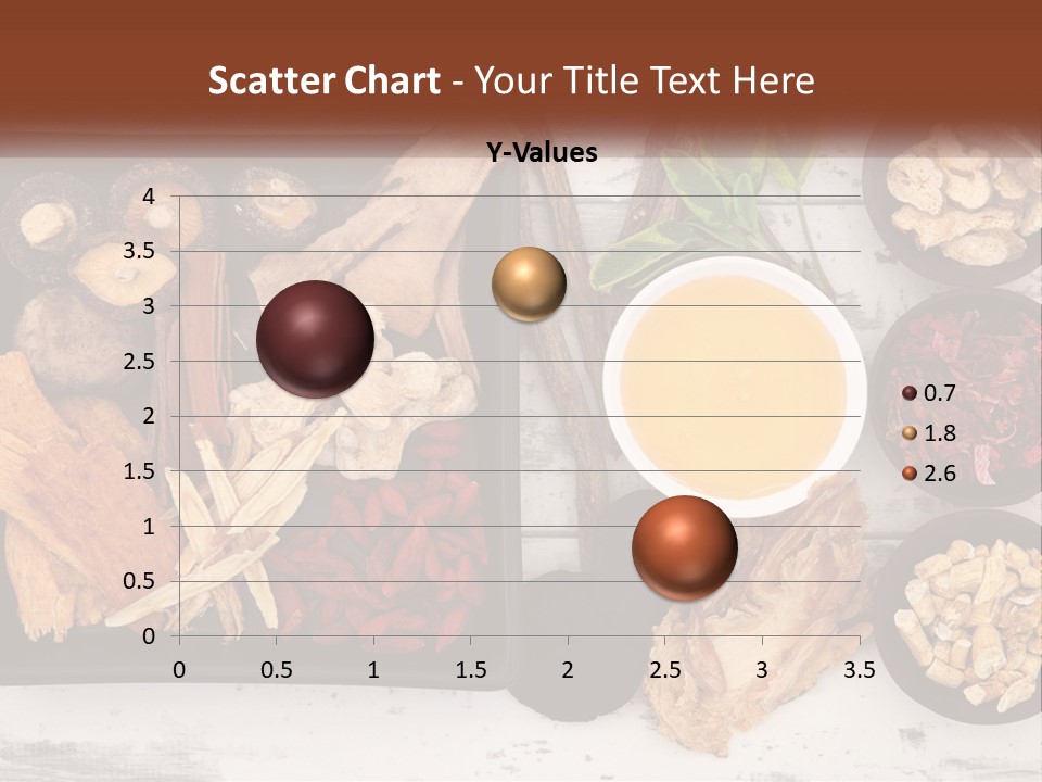 A Variety Of Foods Are Displayed In Bowls On A Table PowerPoint Template