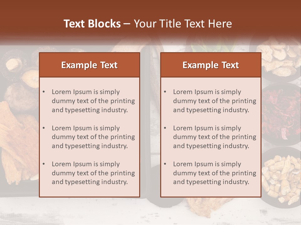 A Variety Of Foods Are Displayed In Bowls On A Table PowerPoint Template