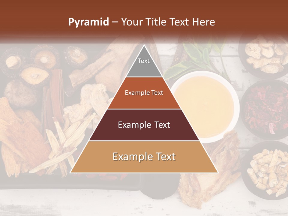 A Variety Of Foods Are Displayed In Bowls On A Table PowerPoint Template