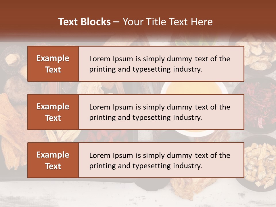 A Variety Of Foods Are Displayed In Bowls On A Table PowerPoint Template