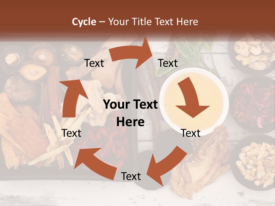 A Variety Of Foods Are Displayed In Bowls On A Table PowerPoint Template