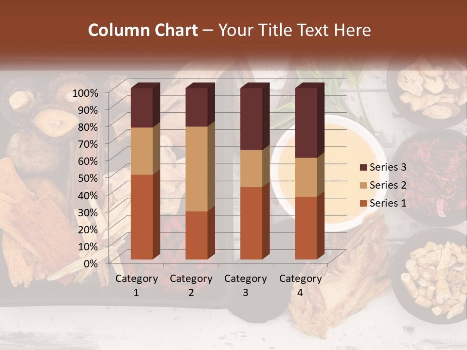 A Variety Of Foods Are Displayed In Bowls On A Table PowerPoint Template
