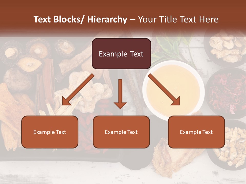 A Variety Of Foods Are Displayed In Bowls On A Table PowerPoint Template