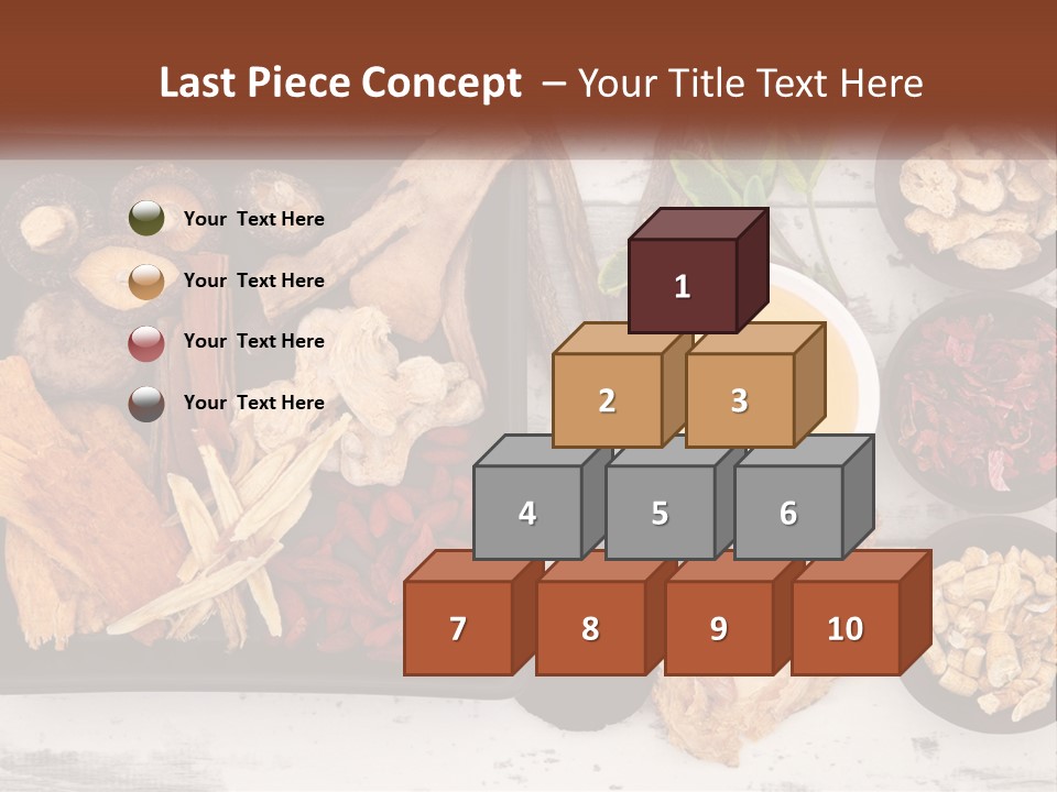 A Variety Of Foods Are Displayed In Bowls On A Table PowerPoint Template