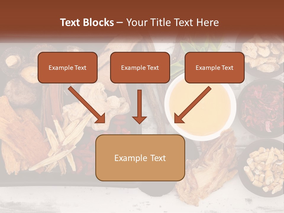 A Variety Of Foods Are Displayed In Bowls On A Table PowerPoint Template