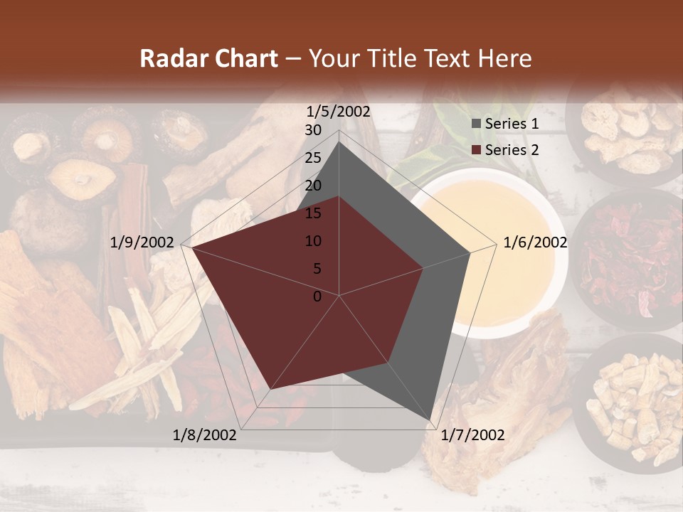 A Variety Of Foods Are Displayed In Bowls On A Table PowerPoint Template