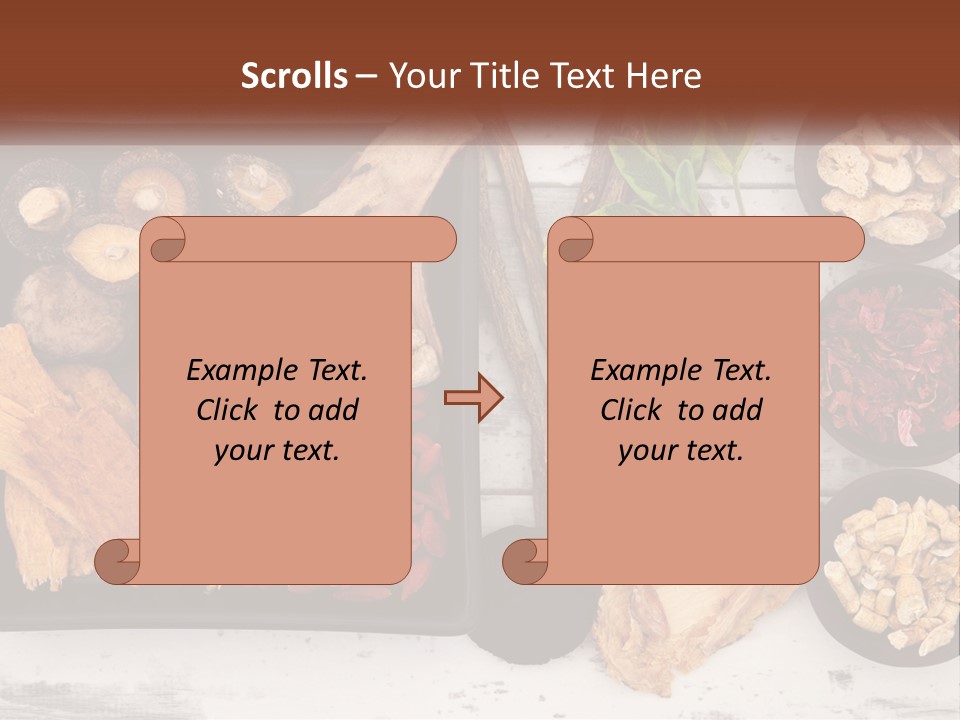 A Variety Of Foods Are Displayed In Bowls On A Table PowerPoint Template