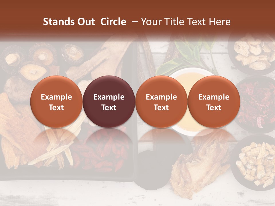 A Variety Of Foods Are Displayed In Bowls On A Table PowerPoint Template