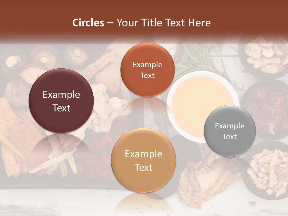 A Variety Of Foods Are Displayed In Bowls On A Table PowerPoint Template