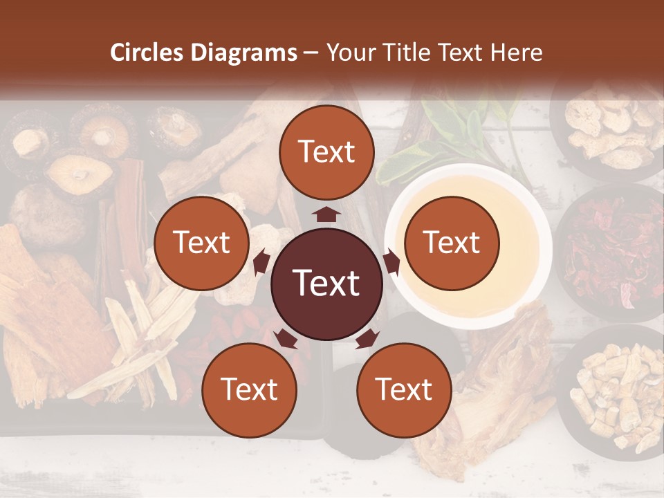 A Variety Of Foods Are Displayed In Bowls On A Table PowerPoint Template