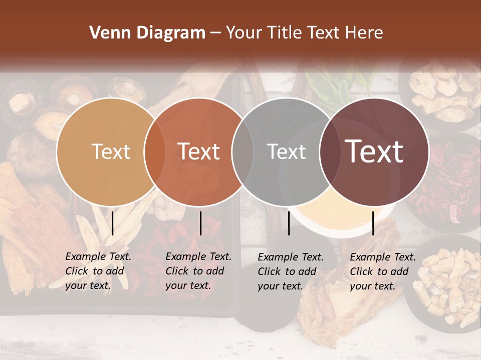 A Variety Of Foods Are Displayed In Bowls On A Table PowerPoint Template