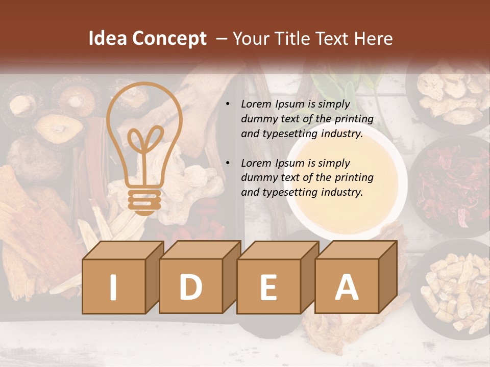 A Variety Of Foods Are Displayed In Bowls On A Table PowerPoint Template