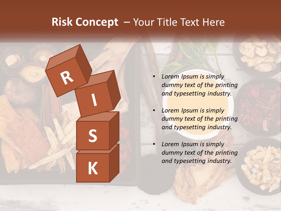 A Variety Of Foods Are Displayed In Bowls On A Table PowerPoint Template