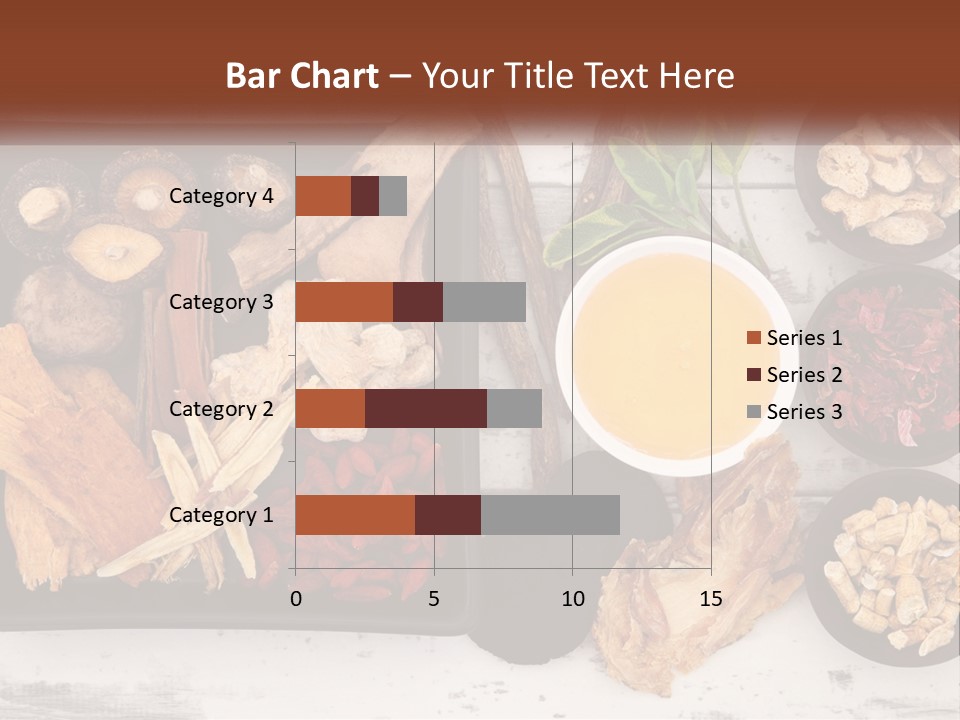 A Variety Of Foods Are Displayed In Bowls On A Table PowerPoint Template