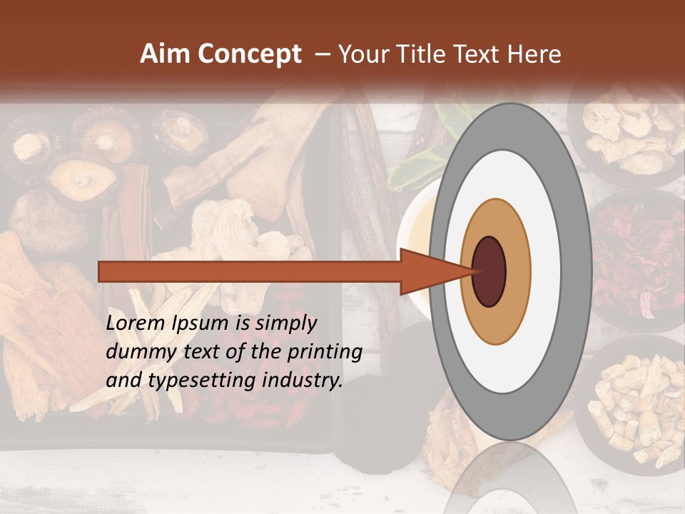 A Variety Of Foods Are Displayed In Bowls On A Table PowerPoint Template