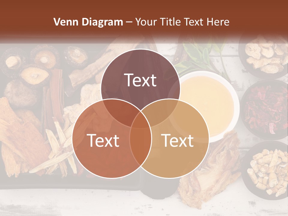 A Variety Of Foods Are Displayed In Bowls On A Table PowerPoint Template