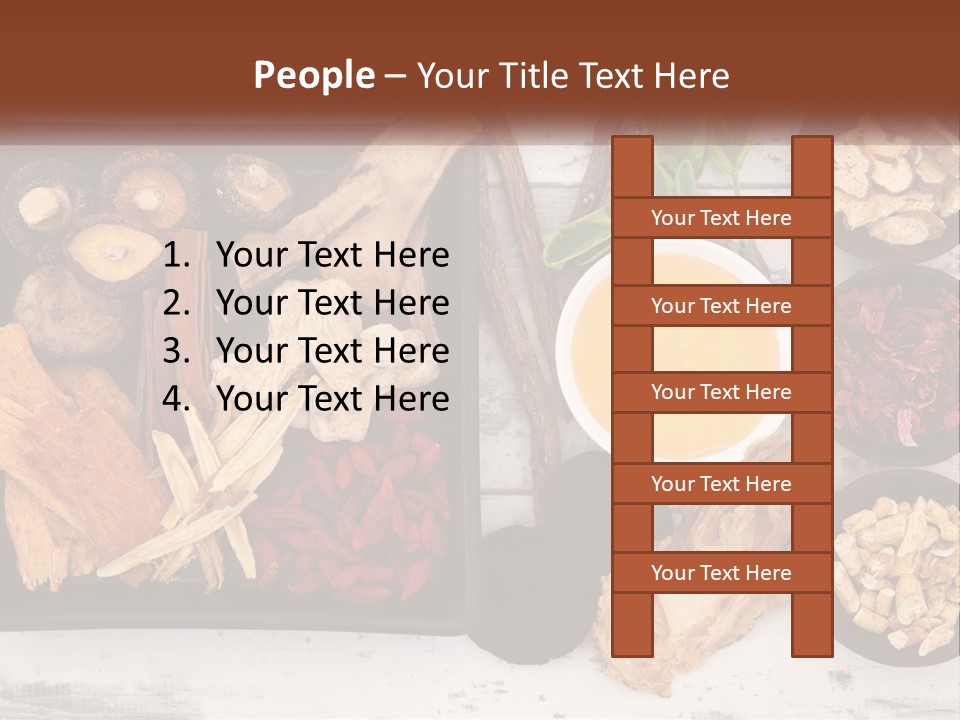 A Variety Of Foods Are Displayed In Bowls On A Table PowerPoint Template