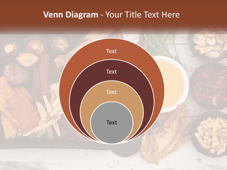 A Variety Of Foods Are Displayed In Bowls On A Table PowerPoint Template