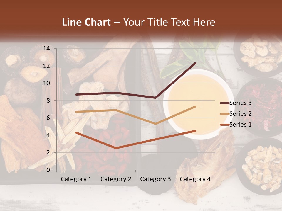 A Variety Of Foods Are Displayed In Bowls On A Table PowerPoint Template