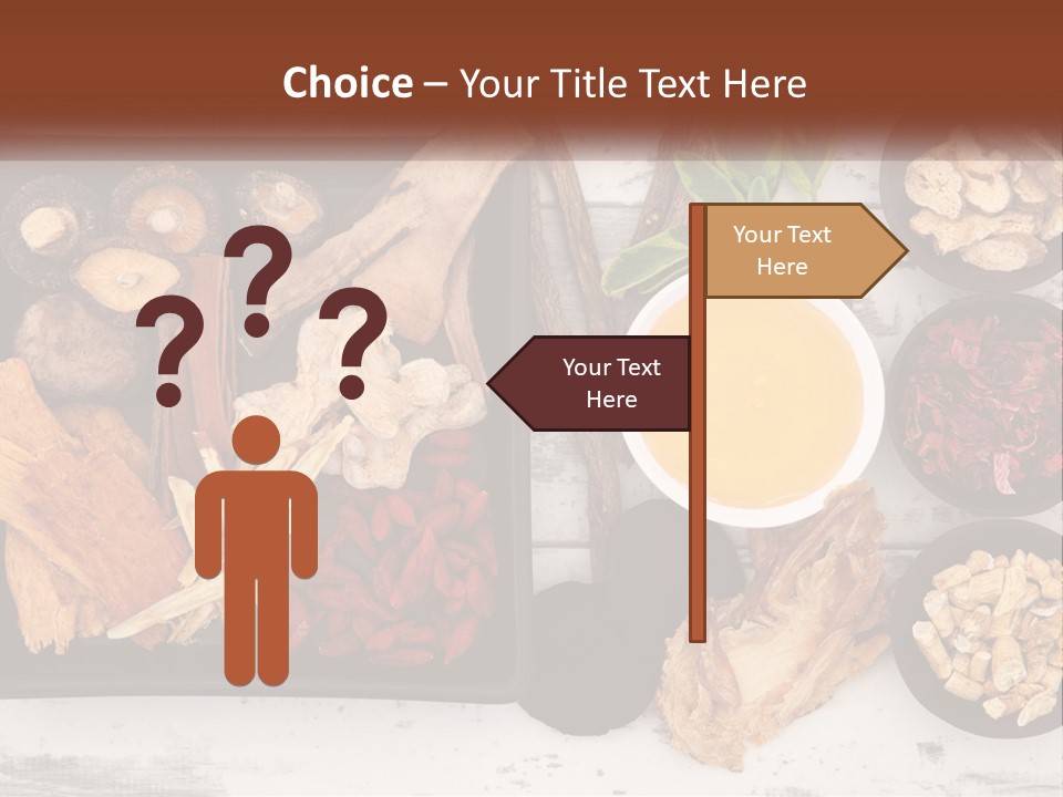 A Variety Of Foods Are Displayed In Bowls On A Table PowerPoint Template