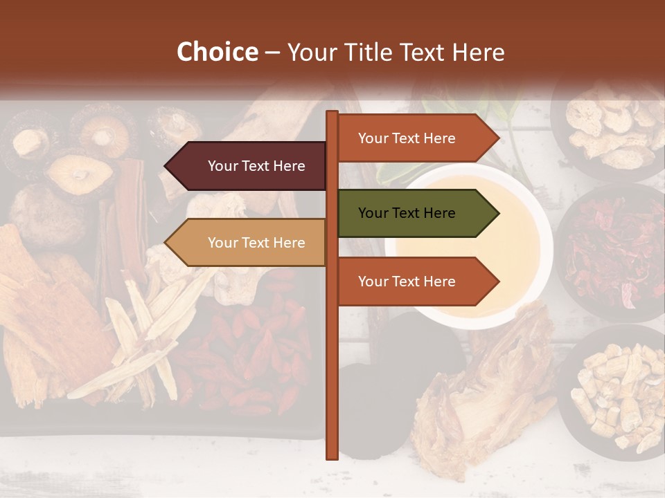 A Variety Of Foods Are Displayed In Bowls On A Table PowerPoint Template