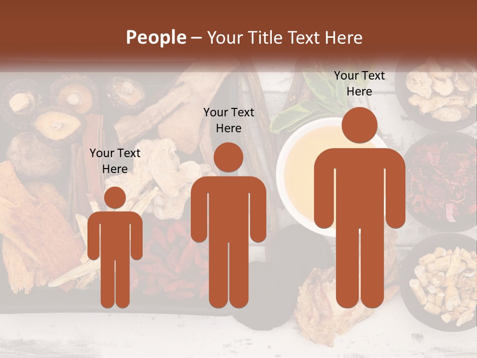 A Variety Of Foods Are Displayed In Bowls On A Table PowerPoint Template