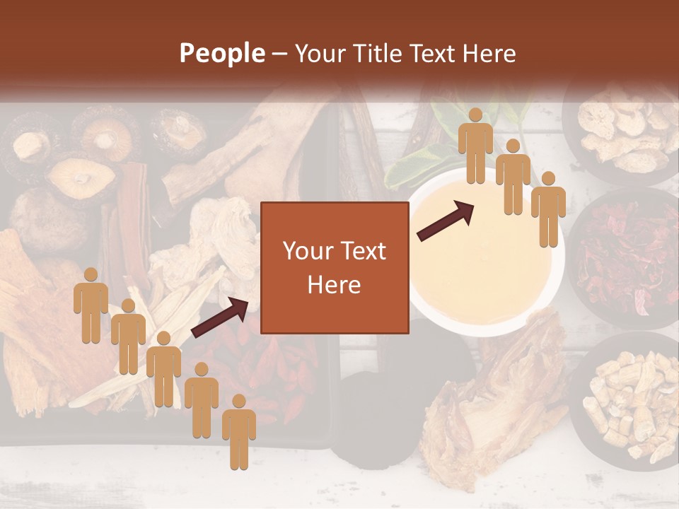 A Variety Of Foods Are Displayed In Bowls On A Table PowerPoint Template