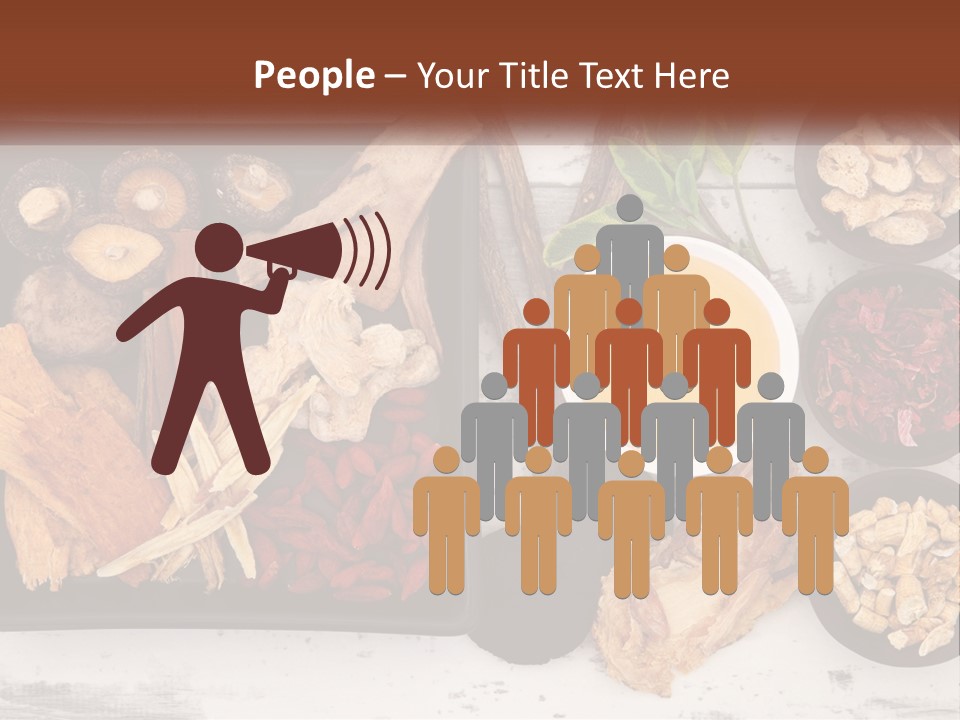 A Variety Of Foods Are Displayed In Bowls On A Table PowerPoint Template