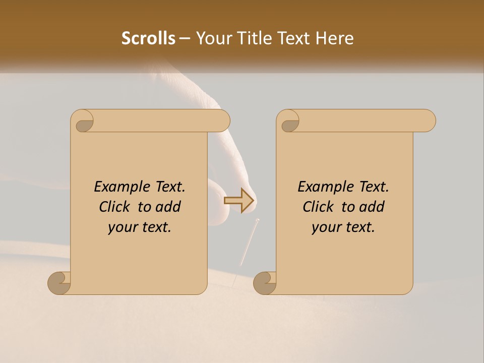 A Person's Hand Is Holding A Pin On Top Of A Piece Of Wood PowerPoint Template
