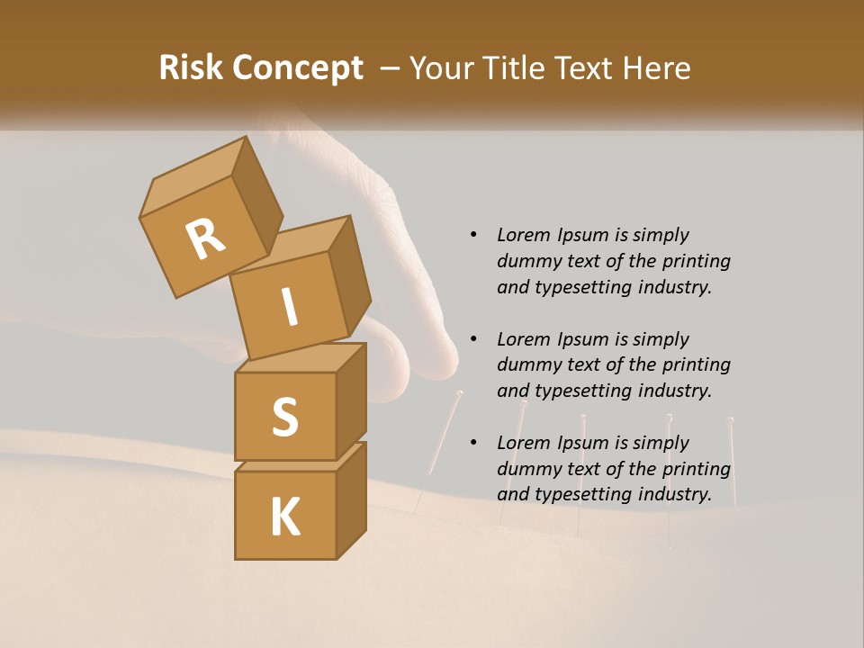 A Person's Hand Is Holding A Pin On Top Of A Piece Of Wood PowerPoint Template