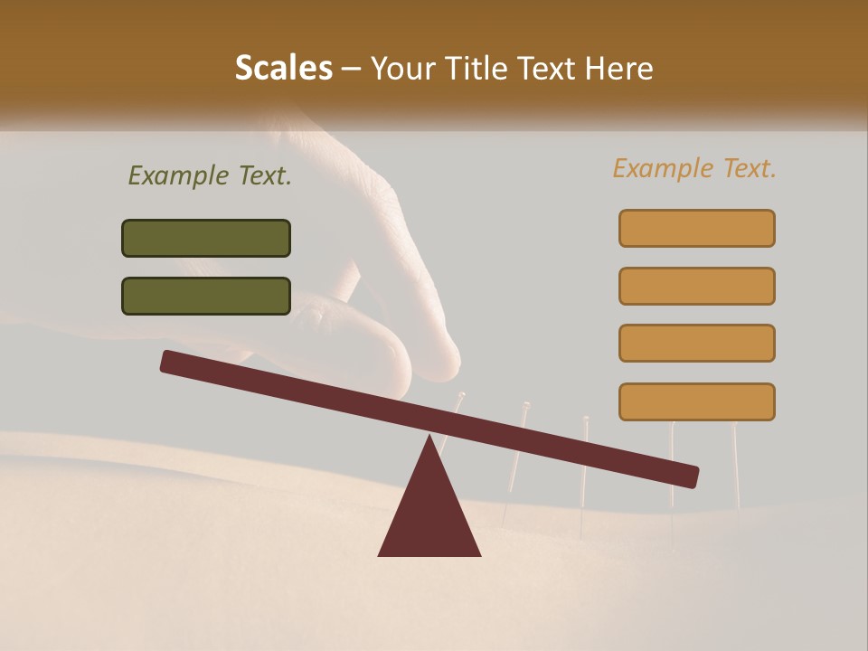 A Person's Hand Is Holding A Pin On Top Of A Piece Of Wood PowerPoint Template