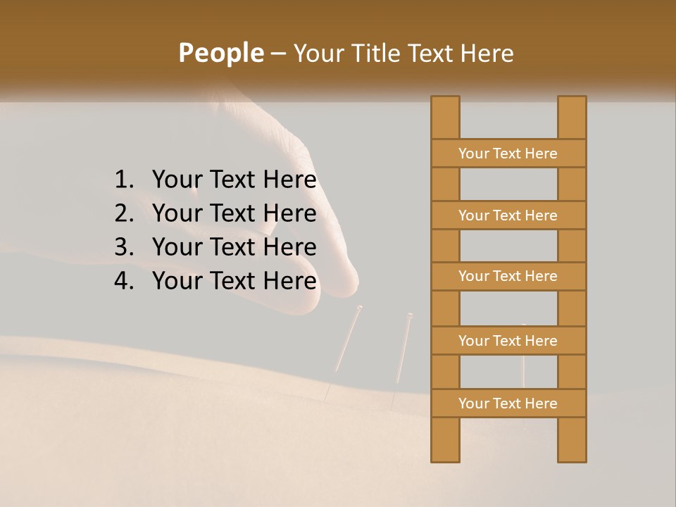 A Person's Hand Is Holding A Pin On Top Of A Piece Of Wood PowerPoint Template