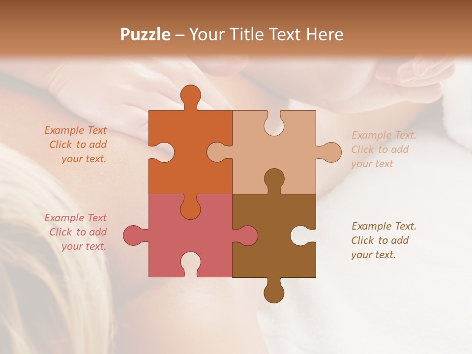 A Woman Getting A Back Massage In A Spa PowerPoint Template