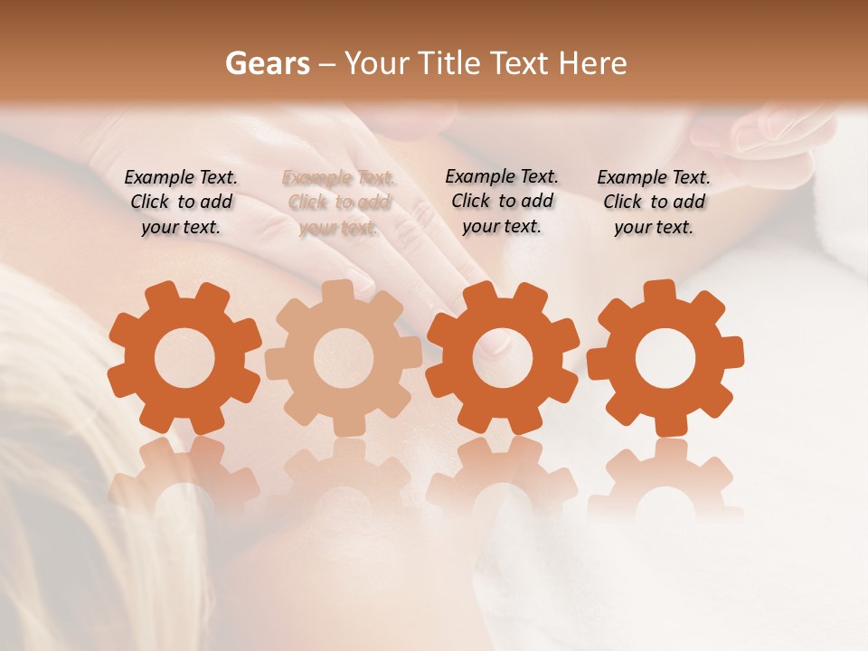 A Woman Getting A Back Massage In A Spa PowerPoint Template