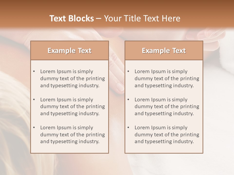 A Woman Getting A Back Massage In A Spa PowerPoint Template