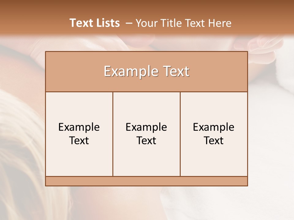 A Woman Getting A Back Massage In A Spa PowerPoint Template