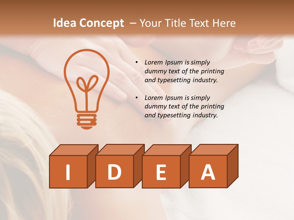 A Woman Getting A Back Massage In A Spa PowerPoint Template