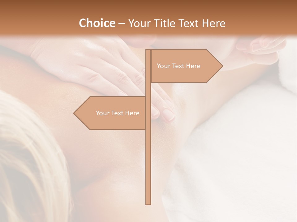 A Woman Getting A Back Massage In A Spa PowerPoint Template