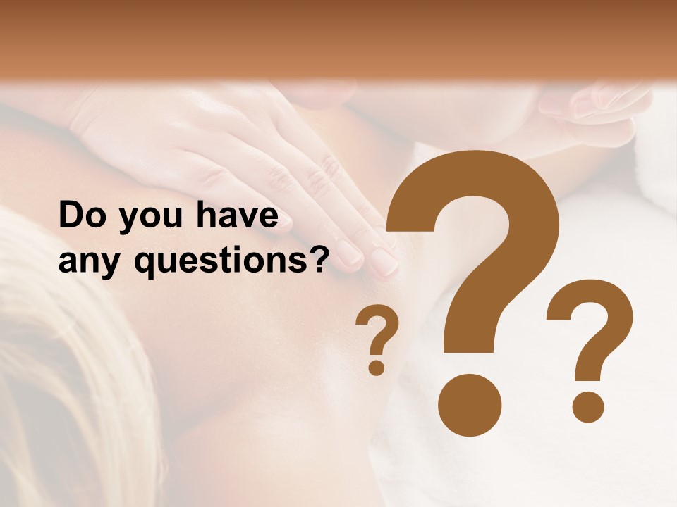 A Woman Getting A Back Massage In A Spa PowerPoint Template