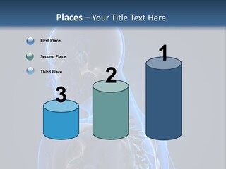 A Skeleton Is Shown With A Blue Background PowerPoint Template
